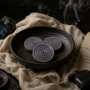 fondant cire parfumée encens rituel transition taupe