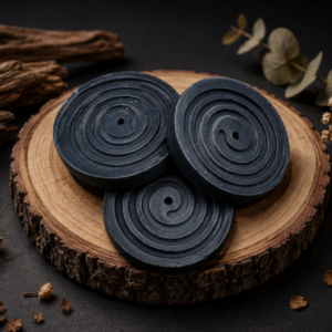 Le Gardien du Seuil — fondant cire parfumé sauge, spirales en cire végétale noire, Le Temple des Secrets