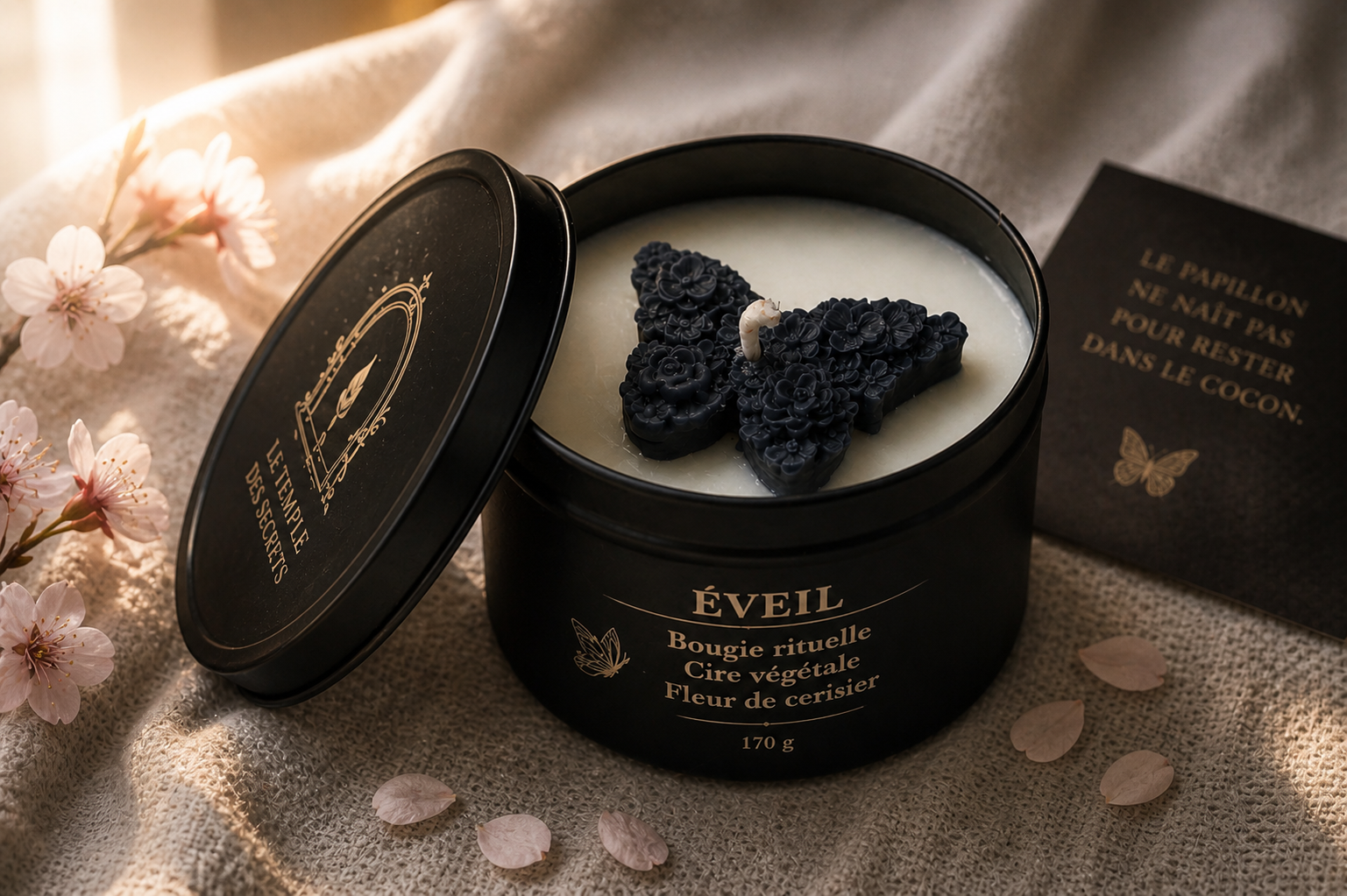 Bougie Rituelle Fleur de Cerisier – Éveil